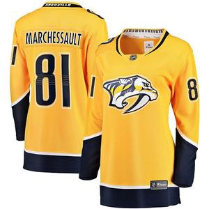 Женская домашняя джерси игрока jonathan marchessault nashville predators gold premier breakaway Fanatics