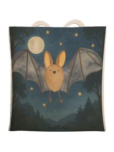 Сумка-шоппер из ткани с рисунком крыльев летучей мыши, без... белого цвета Mr. & Mrs. Panda