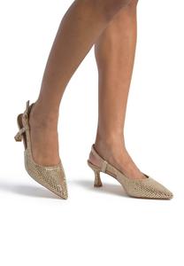 Туфли на каблуке KITTEN CON PEDRERÍA Alma en Pena, светло-коричневый