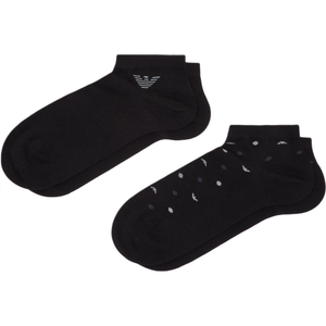 Носки No Show мужские, 2 пары EMPORIO ARMANI, черный