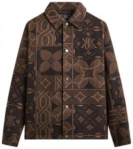 Куртка-бомбер Kith Tile Jacquard Tapestry Coaches Jacket, коричневый