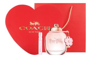 Набор духов new york flower fragrance, парфюмерная вода edp, цветочно-фруктовые ноты, 30мл/50мл/90мл+2мл, коробка в форме сердца COACH