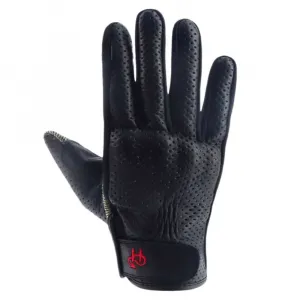 Защитные перчатки Helstons Leader Air perforated leather, черный