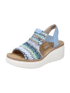 Босоножки на высоком каблуке Rieker Sandals, пастельный синий