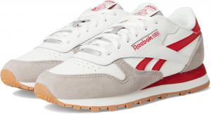 Кроссовки Reebok Kids Classic Leather, Hazy Grey/Chalk/Vector Red