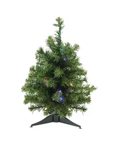 Искусственная рождественская елка из канадской сосны с подсветкой, 18 дюймов, многоламповая Northlight, green