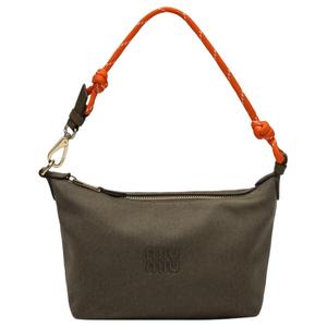 MIU MIU Текстильная сумка через плечо женская мохово-зеленая