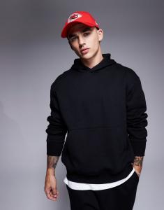 Черное объемное худи премиум-класса ASOS DESIGN