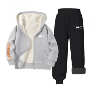Детская повседневная спортивная одежда WARRIOR, [fleece-lined]серый/h белый small k+h оранжевый label right sleeve k-черный/h белый small k