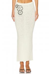 Юбка камилла из мериносовой альпаки Asta Resort, белый