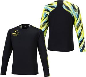 Тренировочная футболка для легкой атлетики MIZUNO N-XT с длинным рукавом, U2MAA502, унисекс, для взрослых, черный