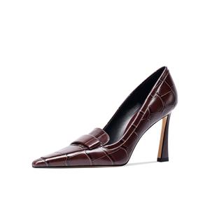 Shesrim Тонкие каблуки женские туфли на шпильке бордовые, цвет Burgundy