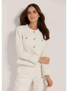 MADELEINE Короткий пиджак с бахромой по краям, цвет «галька»