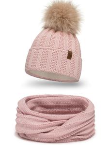 Шапка Vivisence 7019 Set, светло-розовый