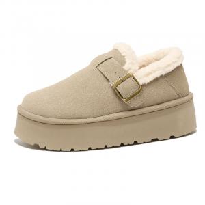 Модные универсальные утепленные ботинки Insulated Shoes Thermal Ankle Length Snow Boots для женщин Komanic, коричневый