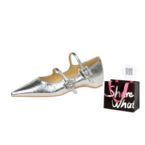 Туфли Мэри Джейн женские BIGTREE, Nude+Shopping Bag