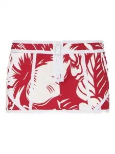 Юбка мини с цветочным принтом Dsquared2, красный