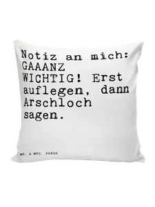 Подушка Mr & Mrs Panda 40x40 Notiz an mich GAAANZ, белый