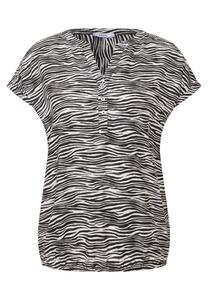 Блуза CECIL, черный/белый