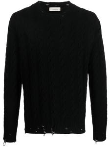 Laneus свитер фактурной вязки, черный