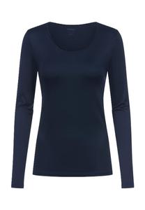 Рубашка Emotion с длинными рукавами и U-образным вырезом из микрофибры Mey, синий