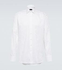 Рубашка из хлопкового жаккарда с узором пейсли Etro, Optical White