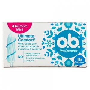 Тампоны OB ProComfort Mini Dynamic Fit с шелковым сенсорным покрытием O.B