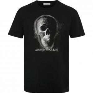Графическая футболка с принтом Crewneck Alexander McQueen, черный