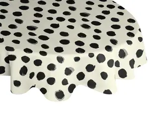 Скатерть Adam "Dots", изготовленная из экологически чистого хлопка, производство Германия 190х145 см, черный
