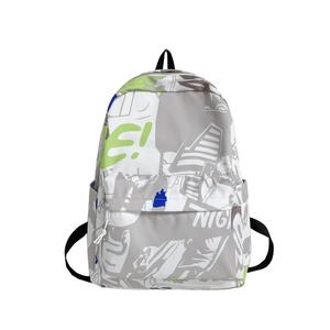 Рюкзак унисекс Barang Balang, Серое граффити + кулон в виде утки