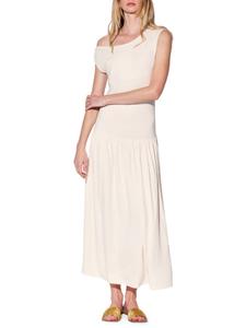 Платье миди на одно плечо, вязаное в технике седловидной вязки Walter Baker, кремовый