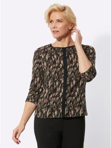 Рубашка с длинными рукавами в черно-коричневый узор WITT WEIDEN