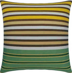Чехол для подушки Mix & Match Stripes, зеленый-бежевый-карри, 80x80 см Erwin Müller