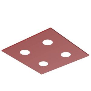 Потолочный светильник Lumicom River Square 4X, 40x4x40 см цвет hochglanz rot