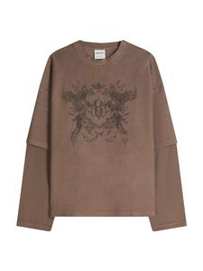 Bershka Свитшот в цвете шоколад, темно-коричневый