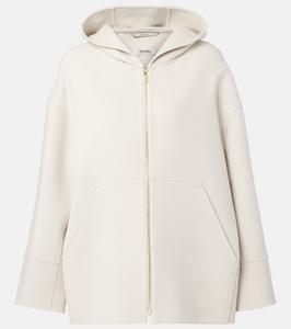 Ромино худи на молнии из натуральной шерсти S Max Mara, Winter White