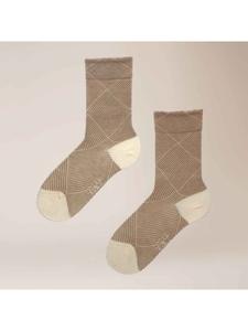 Носки с узором Business Check в цвете Night Beige Kunert