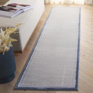 Ковер SAFAVIEH, 69 x 244 см, Rug Prestige Collection Runner, Ivory & Blue, Non-Shedding & Easy Care, Ideal for High Traffic Areas in The Living Room, Dining, Bedroom (PTE132D)