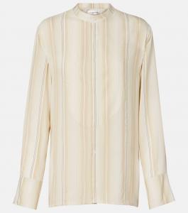 Полосатая рубашка Victoria Beckham, Pistachio\Pink