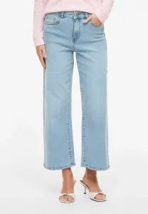 Эмма 7/8, высокая талия, широкие штанины Vila, Light Blue Denim
