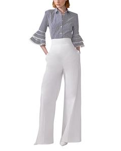 Блуза с ярусными рюшами на рукавах Carolina Herrera, мультиколор