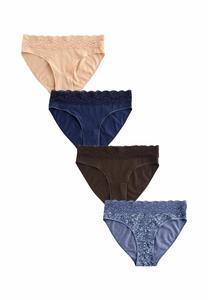 Брифы Next HIGH LEG TRIM FOUR PACK, Blue Ditsy Floral/Blue