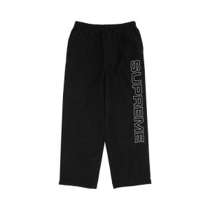 Брюки Supreme Spellout Embroidered Ripstop Track Pant, Black