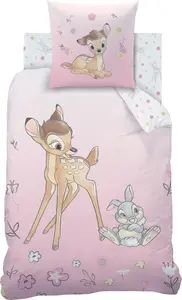 Пододеяльник Bambi, с цветочным принтом - 140 x 200 см + 63 x 63 см - хлопок Disney