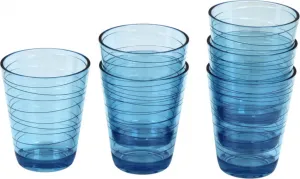 Набор из 6 стаканов для питья Brunner Onda Dolomite Camping, 300 мл, прозрачный синий BRUNNER