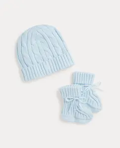 Подарочная коробка с двумя хлопковыми комплектами для мальчика Polo Ralph Lauren, светло-голубой