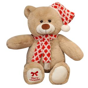 Рождественский плюшевый мишка, 50 см MERCONSER, коричневый/красный