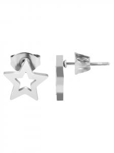 Adeliás Женские серьги - Серьги-гвоздики из нержавеющей стали серебристого цвета