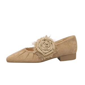 QITUMAUL Женские повседневные туфли-лодочки - цвет хаки【Высота каблука 2,5 см】, цвет Khaki【Heel height 2.5cm】