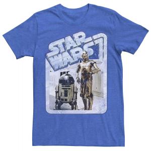 Мужская футболка с рисунком Star Wars R2-D2 и C-3PO